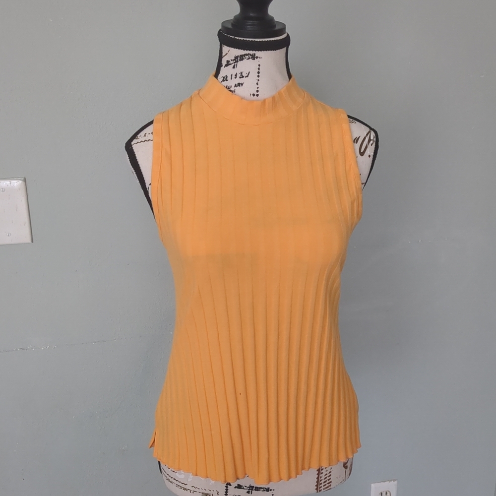** 3/$10** a new day Orange Ribbed Sleeveless Top Size XS
